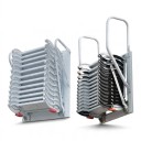 Αναδιπλούμενες σκαλοπάτια σοφίτας 3,25 μ Τοίχου τηλεσκοπική σκάλα Πλάτος 60 και 70 εκ Χάλυβδινη κατασκευή Λευκή Για σοφίτα και μπαλκόνι 5