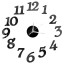Analogowy zegar ścienny 12