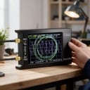 Analyseur de réseau vectoriel Nano VNA-H4 V4.3 10 kHz–1,5 GHz, écran tactile de 4", batterie de 1950 mAh, noir, analyseur et accordeur d'antenne 6