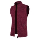 Ανδρική αθλητική γιλέκο με φερμουάρ και τσέπες από πολυεστέρα χωρίς μανίκια για πεζοπορία, υπαίθριες δραστηριότητες και καθημερινή 7