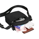Ανδρική μίνι τσάντα crossbody 20×15×5 εκ. Χαλαρή μικρή μαύρη τσάντα χιαστί από πολυεστέρα Oxford Απλή νάιλον τσάντα για άνδρες στην πόλη 3