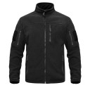 Ανδρική τακτική εξωτερική fleece ζακέτα με πολλές τσέπες με φερμουάρ Αθλητική ζακέτα με ψηλό γιακά Αντιανεμικό τουριστικό ρούχο 2