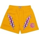 Ανδρικές αθλητικές δικτυωτές βερμούδες για το γυμναστήριο Βερμούδες αναψυχής με εκτύπωση αστραπών Γρήγορα στεγνώνουσες προπονητικές 5