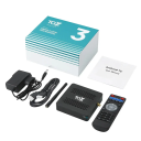 Android TV Box 4K 60fps Streamovací přehrávač médií 4+32GB WiFi 2.4G 5G Bluetooth 1000M Ethernet HDMI IR dálkový ovladač Slot TF karta 2