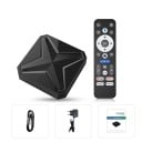 Android TV Box Android 16 8K Ultra HD 2 GB RAM 16 GB Speicher Rockchip 3518 LAN Dual WiFi und Bluetooth 5.4 Sprachfernbedienung Schwarz für TV 5