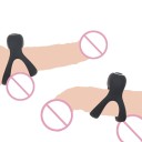 Anéis de estrangulamento vibratórios em silicone para pénis e testículos com controlo remoto por aplicação móvel vibrações inteligentes embalagem 6