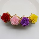 Anéis decorativos para guardanapos com rosa 5 unid 2