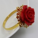 Anéis decorativos para guardanapos com rosa 5 unid 3