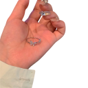 Anel aberto ajustável para senhora com borboletas e pedras decorativas brilhantes Elegante joia para uso diário e ocasiões especiais 3