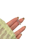 Anel aberto ajustável para senhora com borboletas e pedras decorativas brilhantes Elegante joia para uso diário e ocasiões especiais 4