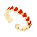 Anel feminino com corações D2354 11