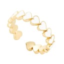 Anel feminino com corações D2354 9