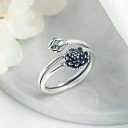 Anel feminino com flor D2228 6