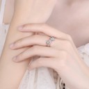 Anel feminino com flores D1165 4