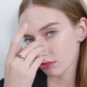 Anel feminino com flores D1177 5