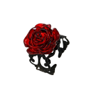 Anel feminino com tamanho ajustável Anel decorativo Rosa vermelha intensa Joia criativa gótica para mulheres estilo alternativo goth 4