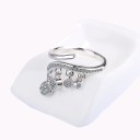 Anel feminino com zircónias D942 5