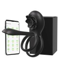 Anel vibratório de silicone com womanizer em forma de rosa controlo através de aplicação 10 modos carregamento USB à prova de água embalagem discreta 5