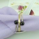 Anelli decorativi per tovaglioli con perle 10 pz 6