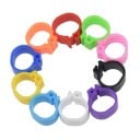 Anelli identificativi per uccelli 100 pz Anelli in plastica con chiusura a scatto Dimensione 7 x 10 mm Per distinguere i singoli uccelli 9
