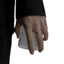 Anello aperto a onda regolabile in argento lega di zinco anello da donna minimalista alla moda gioiello 1