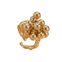 Anello aperto da donna con pallini 1,7 cm Taglia 53–54 Design irregolare Anello creativo regolabile Accessorio di moda elegante 7