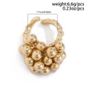 Anello aperto da donna con pallini 1,7 cm Taglia 53–54 Design irregolare Anello creativo regolabile Accessorio di moda elegante 9