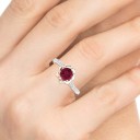 Anello da donna con fiore 3 pz 4