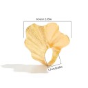 Anello da donna con foglie di ginkgo Lega di zinco 1,7 cm diametro foglia 6,5 cm Design a ventaglio alla moda Gioiello elegante e distintivo per donne 3
