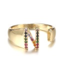 Anello da donna con lettera dell'alfabeto D2441 20