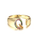 Anello da donna con lettera dell'alfabeto D2441 23