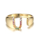 Anello da donna con lettera dell'alfabeto D2441 27