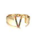 Anello da donna con lettera dell'alfabeto D2441 28