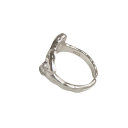 Anello da donna in argento 925 con dimensione regolabile Forma astratta a cuore Gioiello delicato ed elegante per l'uso quotidiano e per un outfit da cerimonia 2