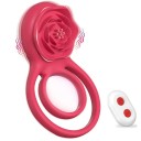 Anello di silicone vibrante con womanizer a forma di rosa con telecomando 10 modalità ricarica USB impermeabile confezione discreta 1