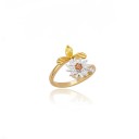 Anello elegante da donna a misura regolabile Spirale aperta Decorazione sole Pietre colorate Anello antistress Gioiello di moda 2