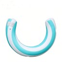 Anello gonfiabile a forma di U a righe 75 x 15 cm in PVC galleggiante per piscina e per il bagno supporto in acqua per un comodo riposo in superficie 7