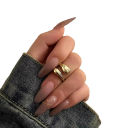 Anello Organico Regolabile in Lega Trendy Semplice per Matrimonio Festa Anello da Donna Gioiello Accessorio Regalo 6