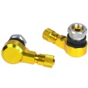 Angled Tubeless Valve for Rim 2 pcs Aluminium Alloy Hexagonal Nut and Sealing Ring Knurled Cap Dimensions 4 x 2.2 x 1.8 cm 9