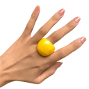 Anillo de acrílico para mujer tamaño 1,8 mm Anillo redondo voluminoso Joya de moda ligera Diseño colorido Accesorio elegante 3