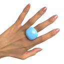 Anillo de acrílico para mujer tamaño 1,8 mm Anillo redondo voluminoso Joya de moda ligera Diseño colorido Accesorio elegante 4