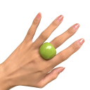 Anillo de acrílico para mujer tamaño 1,8 mm Anillo redondo voluminoso Joya de moda ligera Diseño colorido Accesorio elegante para el uso diario 7