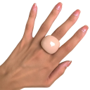 Anillo de acrílico para mujer tamaño 1,8 mm Anillo redondo voluminoso Joya de moda ligera Diseño colorido Accesorio elegante 6
