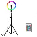 Anillo de luz LED de 26 cm con trípode y control remoto 2