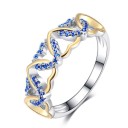 Anillo de mujer con corazones D2096 4