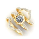 Anillo de mujer con flor 3 uds. 5