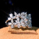 Anillo de mujer con flores D2756 1