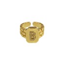 Anillo de mujer con letra del alfabeto. 8