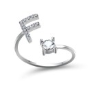 Anillo de mujer con letra del alfabeto D2398 9