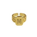 Anillo de mujer con letra del alfabeto. 19